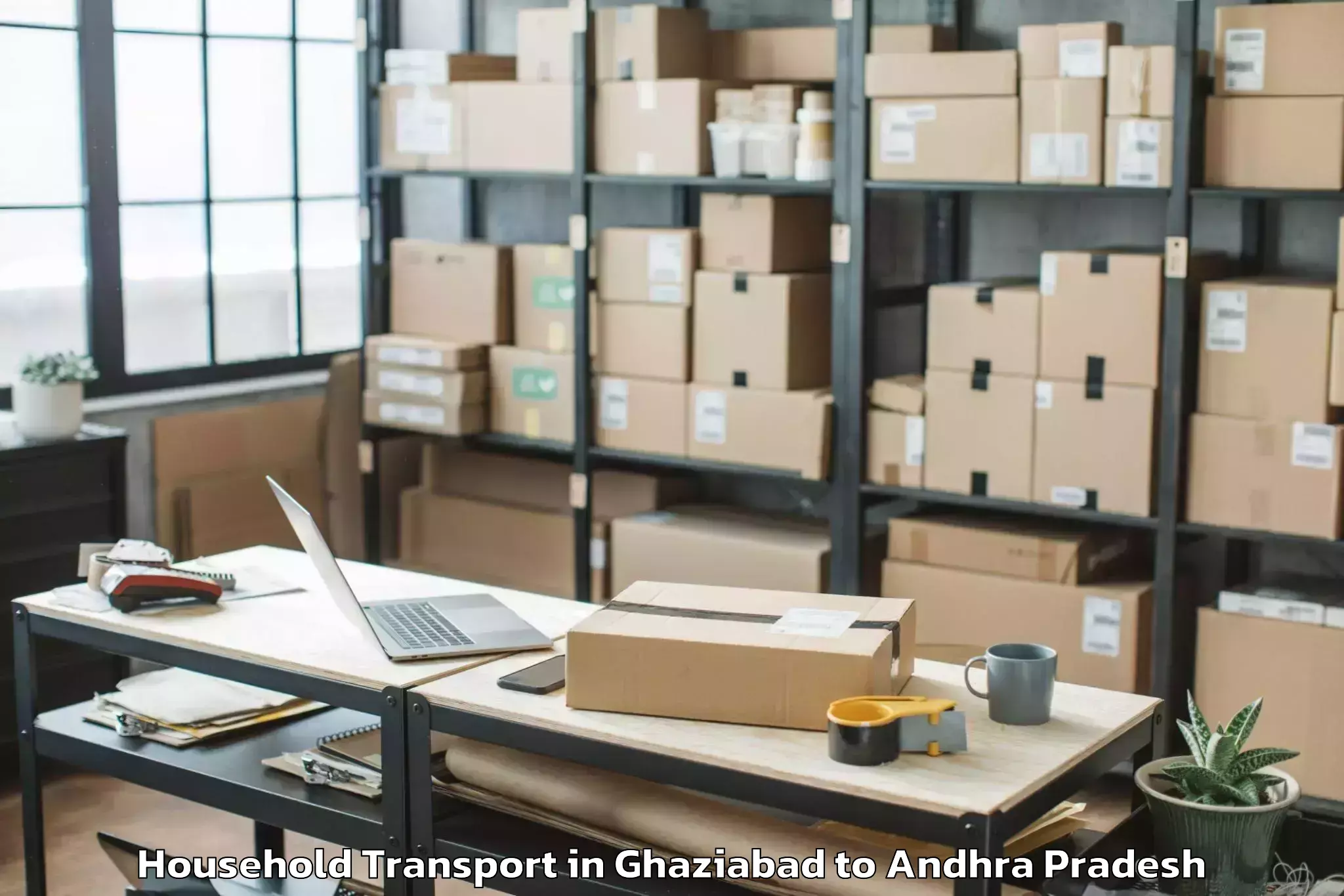 Professional Ghaziabad to Santhabommali Household Transport